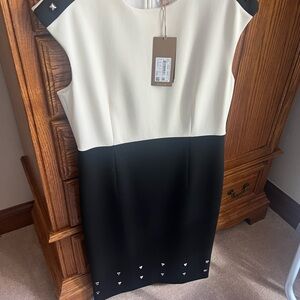 Elegant Black and White Dress